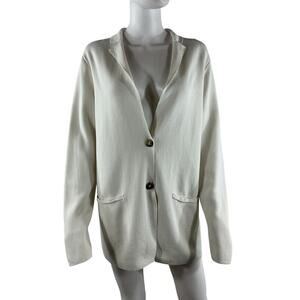 Falconeri Refined Ivory Two Button Lapel Blazer Size S